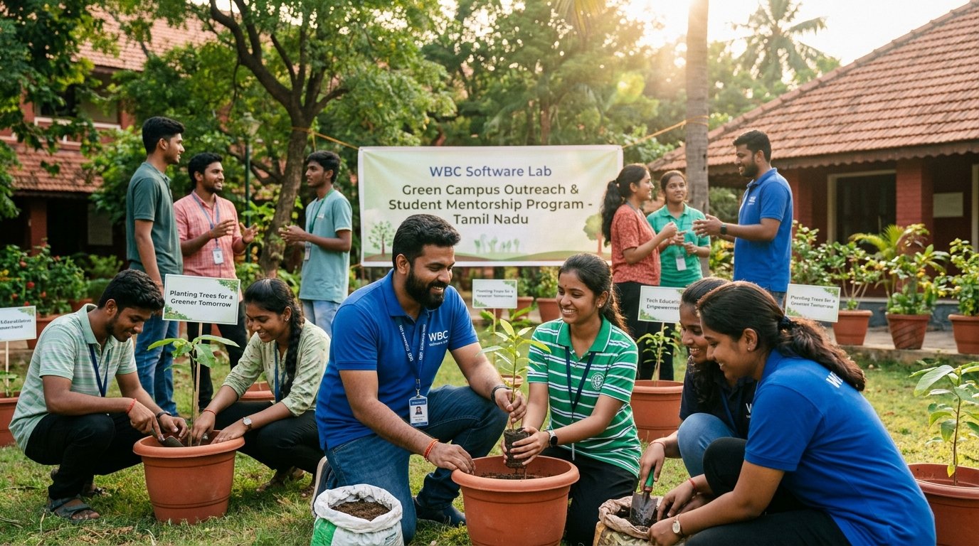 WBC Software Lab Green Campus CSR Tree Planting Program Tamil Nadu